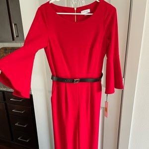 Red Calvin Klein Jumpsuit Women’s size 6 brand new with tags